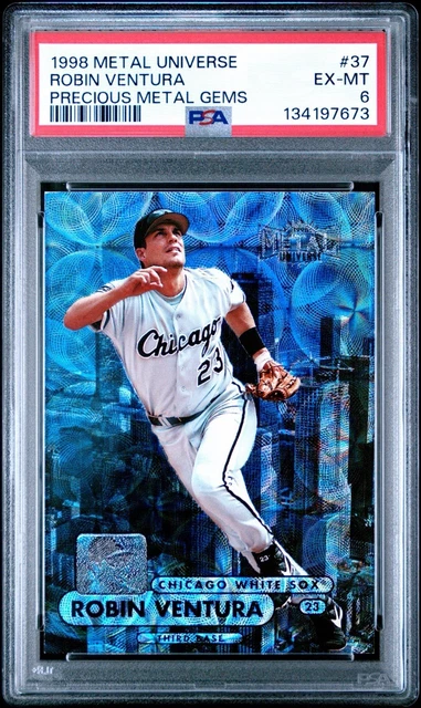 1998 Skybox Universe Robin Ventura PMG /50 PSA 6 EX-MT #37 Previous Metal Gems