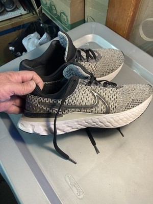 Nike React Infinity Run Flyknit Sneakers Running Sz 11 Gray Fog DH5392-006 [236]