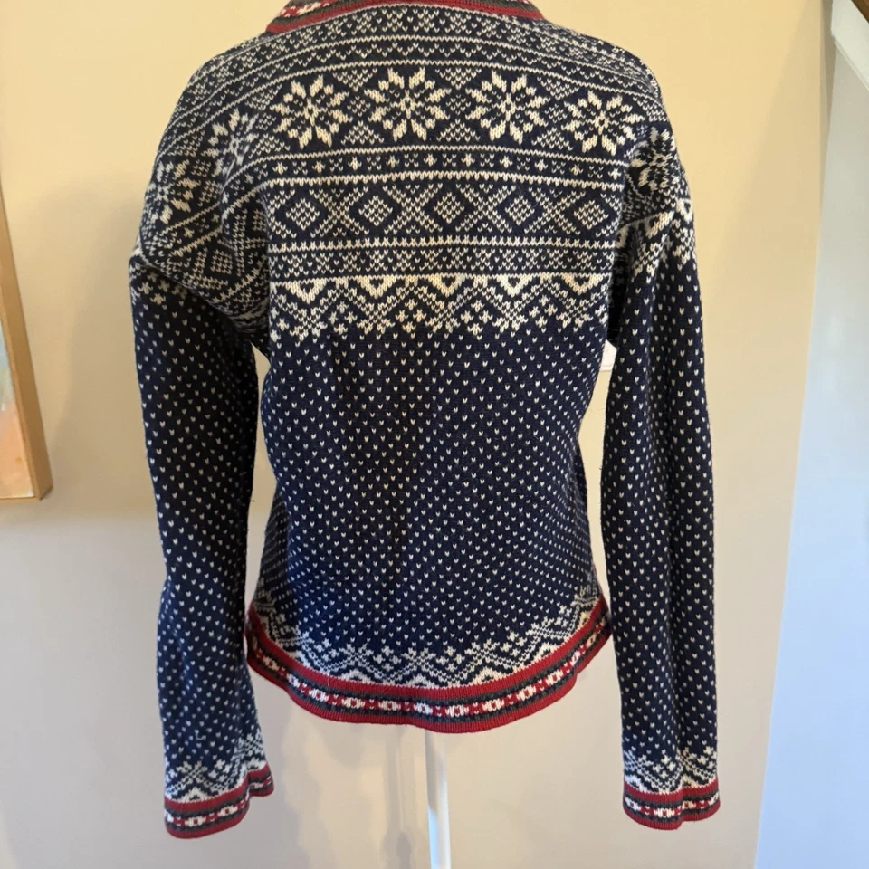 Suéter de Lana LL Bean Fair Isle Vintage Años 90 Para Mujer Talla Mediana Colorido Foto 3 de 4