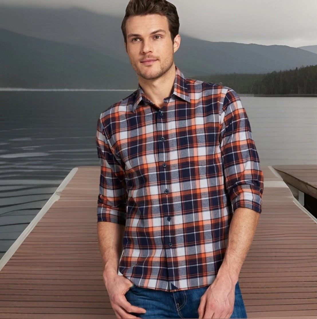 UNTUCKit Shirt Men XL Flannel Plaid Button Up Outdoor Cabincore College Dad EUC
