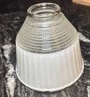 New ListingMilk Glass Torchiere Lamp Shade Prismatic Waffle Pattern 4" Vintage