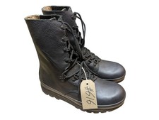 Swiss Army Military Issue Black Leather Combat Para Boots Size 280 / 9 UK #616