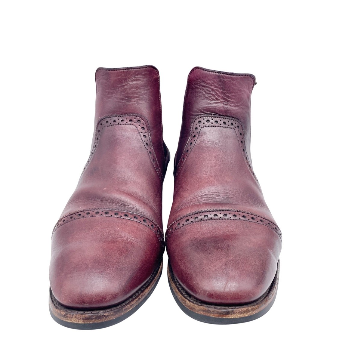 Allen Edmonds Men\'s Burgundy Leather Lombard Cap Toe Chelsea Boot Size 9.5 EEE Allen Edmonds Men main image 3