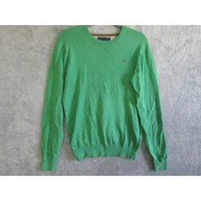 Tommy Hilfiger Mens Green Crew Neck Premium Cotton Sweater Size L