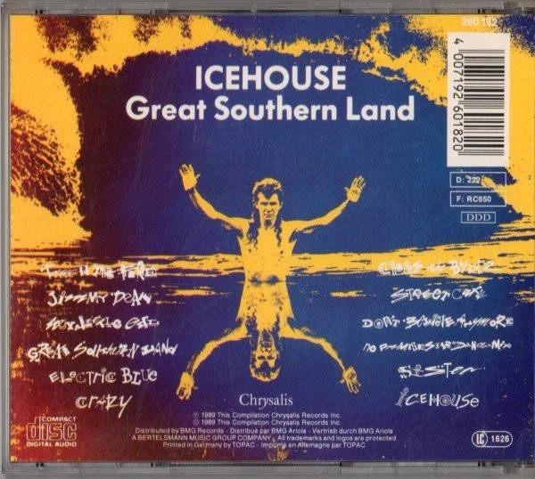 Icehouse Great Southern Land CD Germany Chrysalis 1989 West German pressing CD - Bild 2 von 2