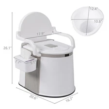 5L Outdoor Toilet Portable Travel Toilet for Camping Hiking Toilet White US