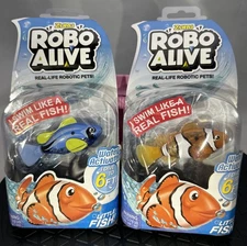 ZURU Robo Alive Water Activated CLOWNFISH & BLUE TANG Real-Life Robotic Pets!