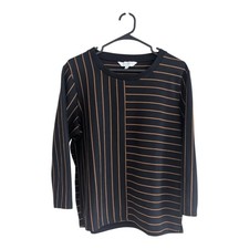 Principles Petite Black Stripe Jumper Sweatshirt Size UK 16