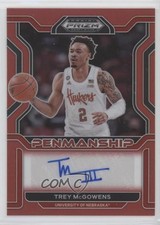 2022 Panini Prizm Draft Picks College Penmanship Red /199 Trey McGowens Auto 0b2