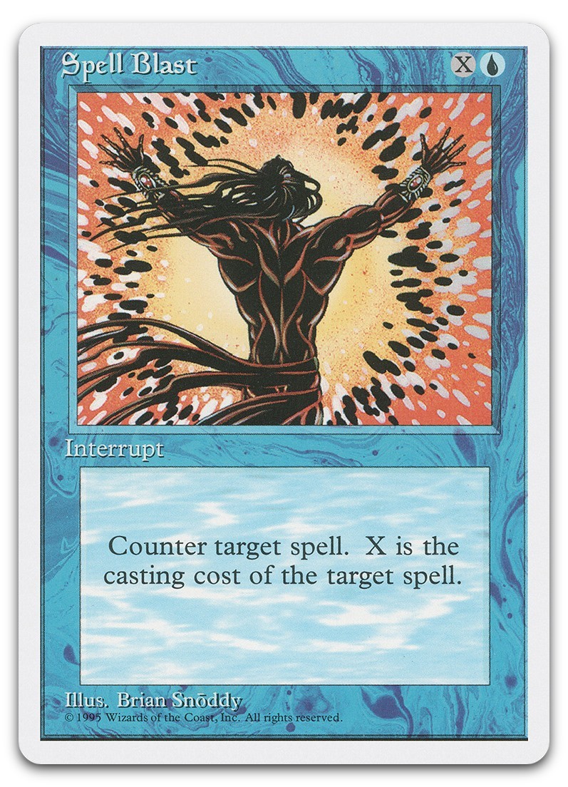 Spell Blast (LP) Fourth Edition 4ED Magic MTG