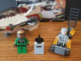 LEGO Star Wars 6207 A-Wing Fighter 100% Complete with Minifigures A Wing