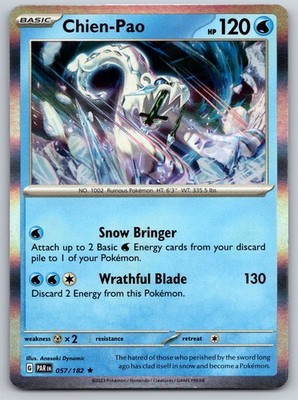 Chien-Pao Holo 057/182 SV04: Paradox Rift Rare MP