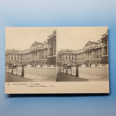 London Stereoview C1910 England Somerset House H.M.R.C Postkarte Neuheit L.L Levy