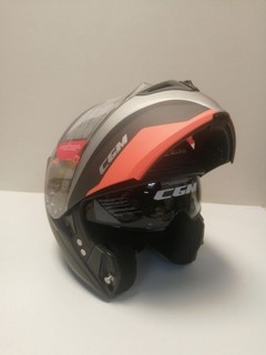 Motorradhelm CGM 508 Modularer Klapphelm – Grafit Orange Matt Größe M