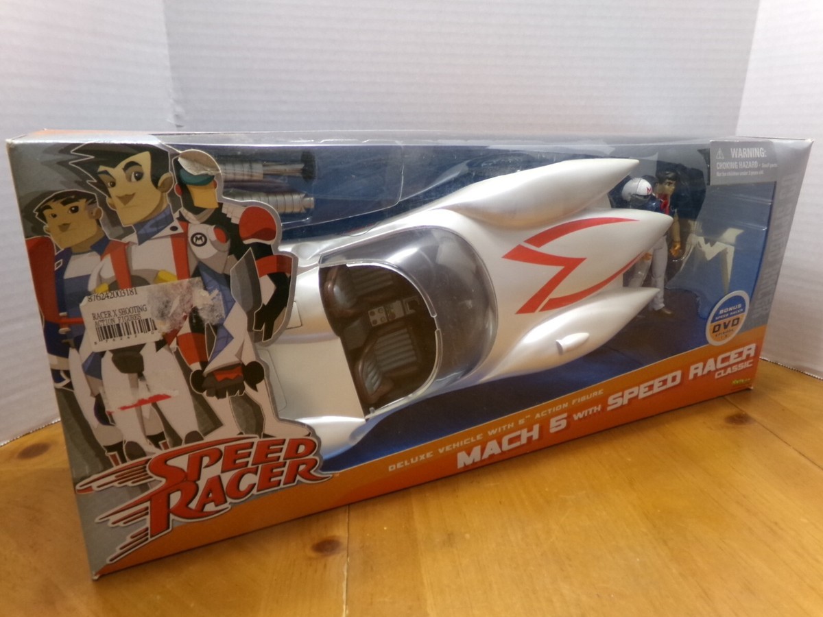 MACH 5 WITH SPEED RACER CLASSIC DELUXE VEHICLE WITH 5