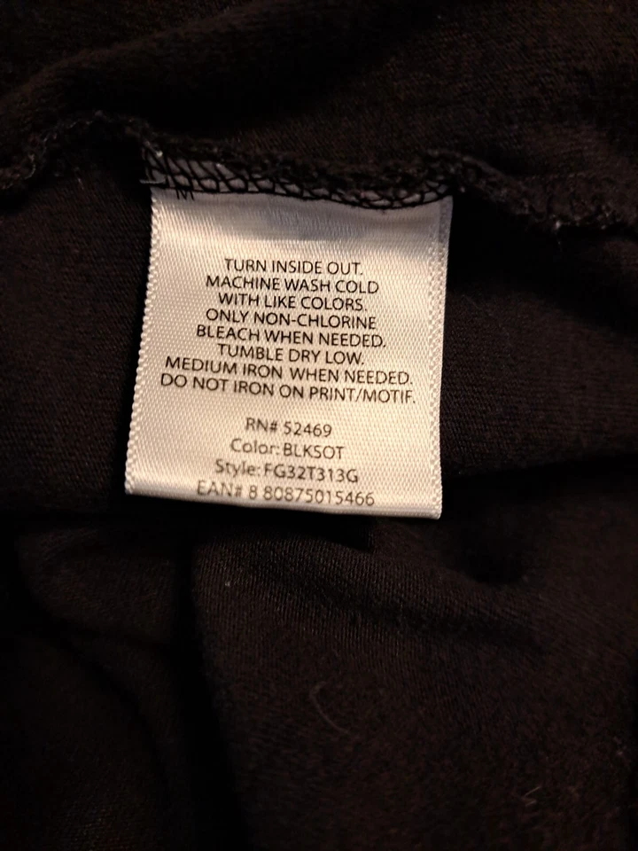 "Faded Glory" Girls Black Halloween Top.  Size Medium (7-8) - Image 4 of 4