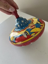 VINTAGE 1950 The OHIO ART Co. SPINNING TOP METAL CHILDREN  S TOY AIRPLANES