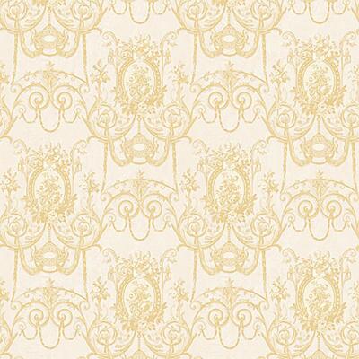 Design ID Weiße Blume Damast Tapete Struktur Metallic Kleister The Wall Vinyl