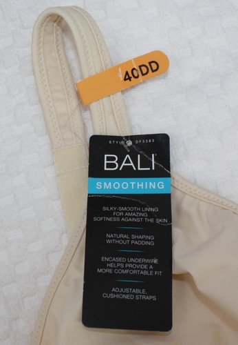 Reggiseno liscio BALI DF3383 nuovo con etichette spalline imbottite AVORIO 40DD - Foto 3 di 5
