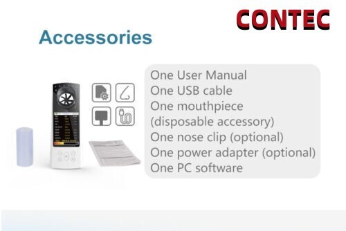 Bluetooth SP80B Infrarot- Lungenvolumen-Spirometer Wiederaufladbar PC-Software - Bild 8 von 11
