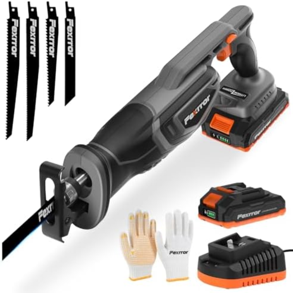 Fexrror Sega a Gattuccio a Batteria, 20V Gattuccio Elettrico con Batteria da 400