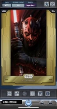 DARTH MAUL-SR GOLD CTI ILLUSTRATED 2025 WAVE 22 TOPPS STAR WARS CARD TRADER