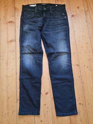 neue REPLAY Jeans Anbass 573 Clouds M914Y.000.573CB01 schwarz 31/30