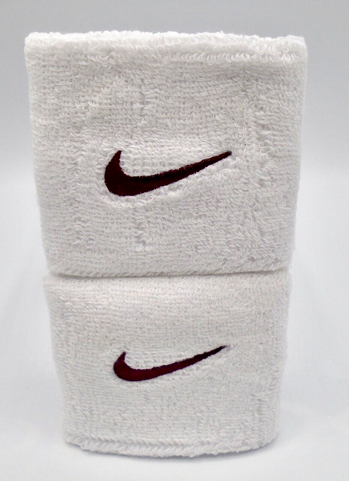 nike swoosh wristbands white
