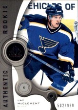 2005-06 SP Game Used #146 Jay McClement RC SERIAL #502/999 ST. LOUIS BLUES