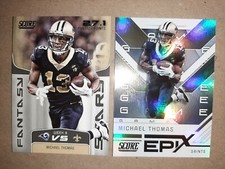 Lot(2) - Michael Thomas - 2019 Score Fantasy Stars Insert & Epix...