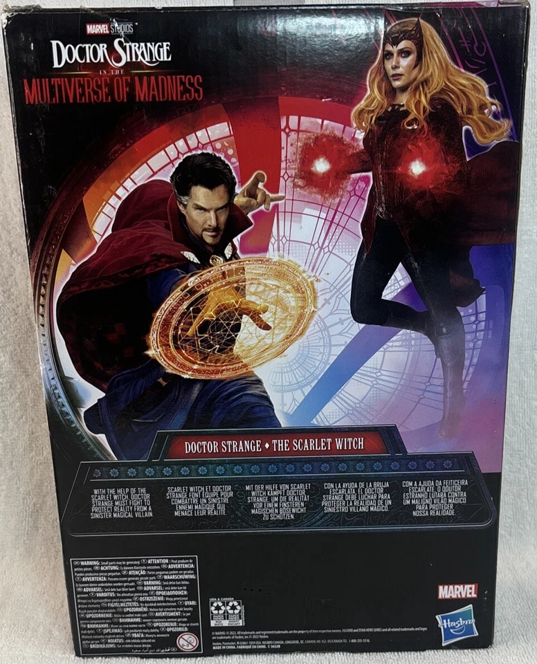Figuras de ação Marvel Dr Strange/Scarlet Witch 12" conjunto com 2, 2022, novo em folha - Imagem 4 de 4
