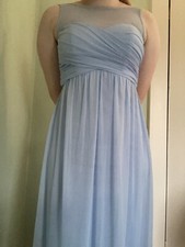 Davids Bridal - Elegant- Bridesmaid Dress - Light Blu- Size 2 Evening Gown Prom