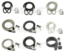 ORIGINAL! HEAVY DUTY CABLE LOCK WITH KEY, BICYCLE SAFE LOCK ALL SIZES AVAILABLE.