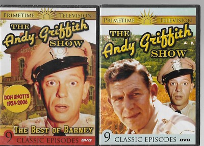 The Andy Griffith Show 9 Episodes, And the  Best of Barney 9 Episodes, New DVD
