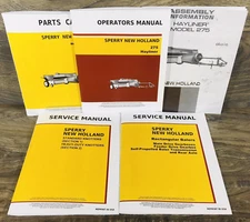 New Holland 275 Baler Service Parts Operators Manual Set Repair Catalog Owners