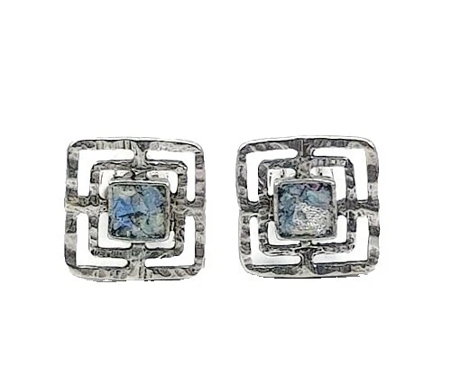 Gemelos de plata esterlina de vidrio para hombres