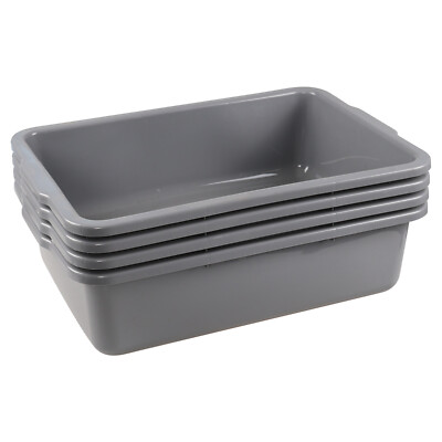 32 L Plastic Large Commercial Bus Tubs, 4-Pack Utility Tote Bus Box Restaurant