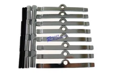 Chrome Valve Cover Hex Nut Hold Down Kit+Spreader Bars 1/4"-20 Chevy Ford Mopar