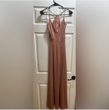 Windsor Nude Pink Dress With Open Lace Back Size Small 
