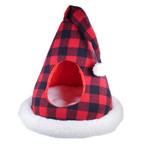 santa hat cat bed