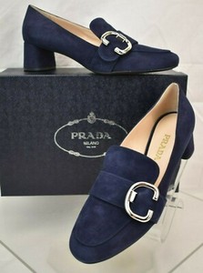 blue and silver loafers