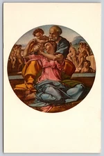 Postcard Sacra Famiglia Michelangelo Firenze Galleria Pitti Italy