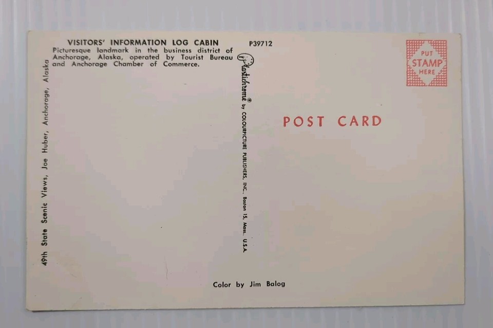 Anchorage Alaska Totem Pole Log Cabin AK Postcard eBay