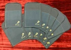 12X New NOS Blue Felt 4"X6" Pouch Lot 10kt Gold Rose Stamped Keep Jewelry Coins