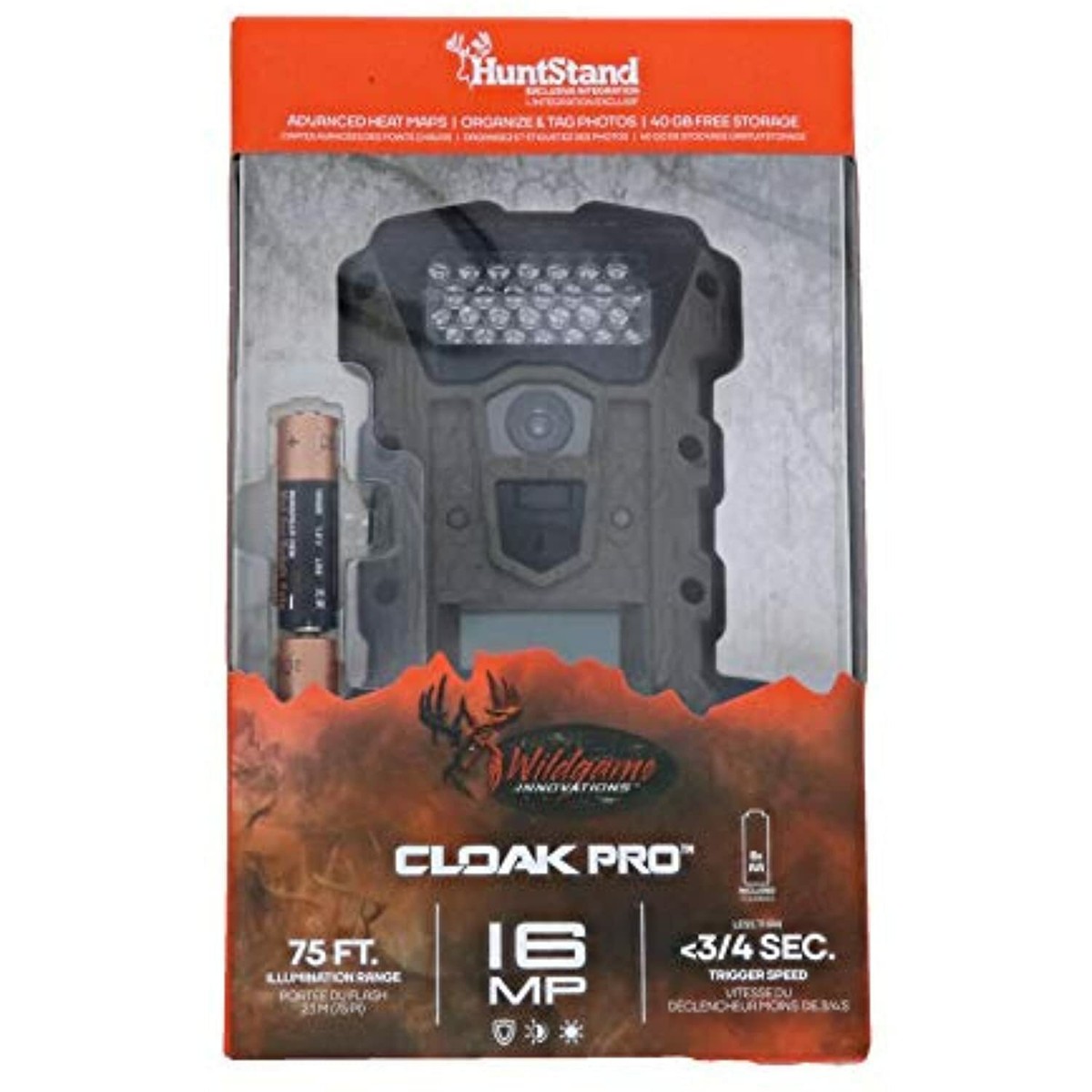 Wildgame Innovations Cloak Pro 16MP Trail Game Camera 8X AA Batteries  Operated