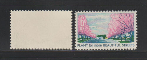 US EFO ERROR Stamps 1368 Flowering Trees, Streets: Perf. Shift! & Normal. MNH - Picture 2 of 2