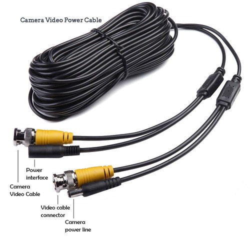 BNC Camera Video / Power Cable for HD security camera systems 18M