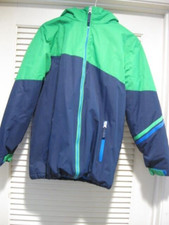 Lands' End Green/Blue Winter Waterproof Hooded Coat Youth Boys M 10/12