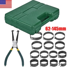 Motorcycle Piston Ring Compressor Cylinder Installer Tool Kit w/ Plier&14 Band