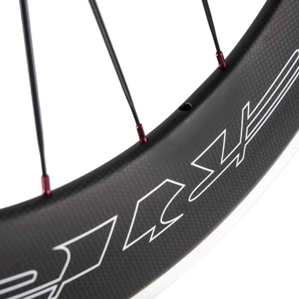 Carbon Wheelset 50mm 80mm F&R Carbon Road Bike Wheels Aluminum Brake